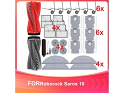 Repuestos para la aspiradora Saros 10 / S9 Maxv Ultra / G30: Rodillo principal, cepillo lateral, filtro HEPA, paño de limpieza, depósito de polvo.