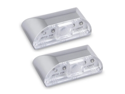Paquete de 2 luces nocturnas con sensor de movimiento infrarrojo PIR a batería para cerradura de puerta con 4 luces Bestvite