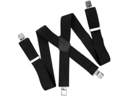 Tirantes Anchos Para Hombre, Elásticos, Con Clips Ajustables, Accesorio Práctico, Color Negro.
