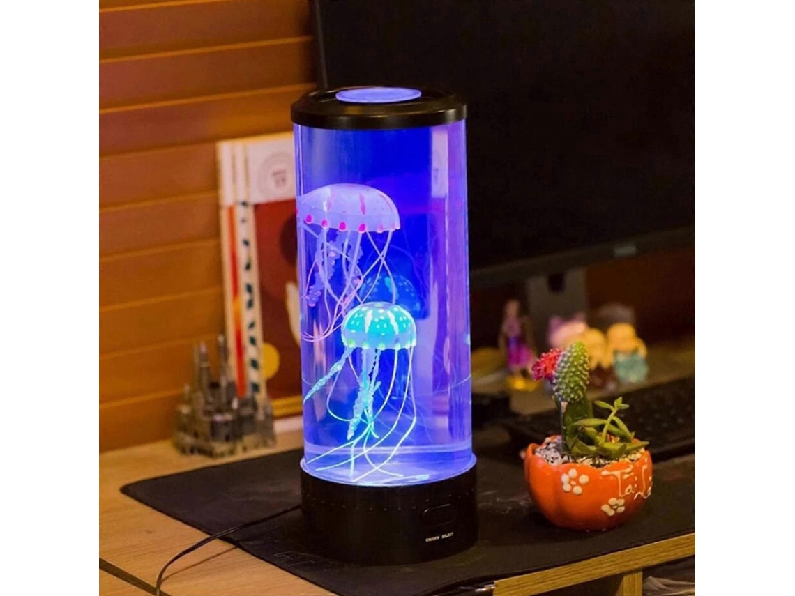 Nueva lámpara LED para medusas DV5C de 500 mA, con alimentación USB/batería, luz nocturna para acuario de medusas con cambio de color, Rosewell.