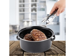 Sartén portátil para barbacoa con tapa para el hogar