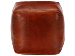 Maison Exclusive - Puf 40x40x40 Cm Cuero Genuino De Cabra