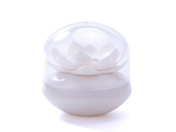 Soporte Para Palillos De Dientes Y Bastoncillos De Algodón Creative Lotus, Paquete De 2, Transparente, Plástico, 8,9 Cm De Alto X 7,6 Cm De Diámetro.