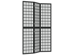 Biombo plegable de 3 paneles, 120 x 170 cm, madera de abeto negro y papel de arroz, Dec031177