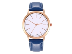Reloj De Pulsera Analógico De Cuarzo Con Esfera Redonda (azul Real)