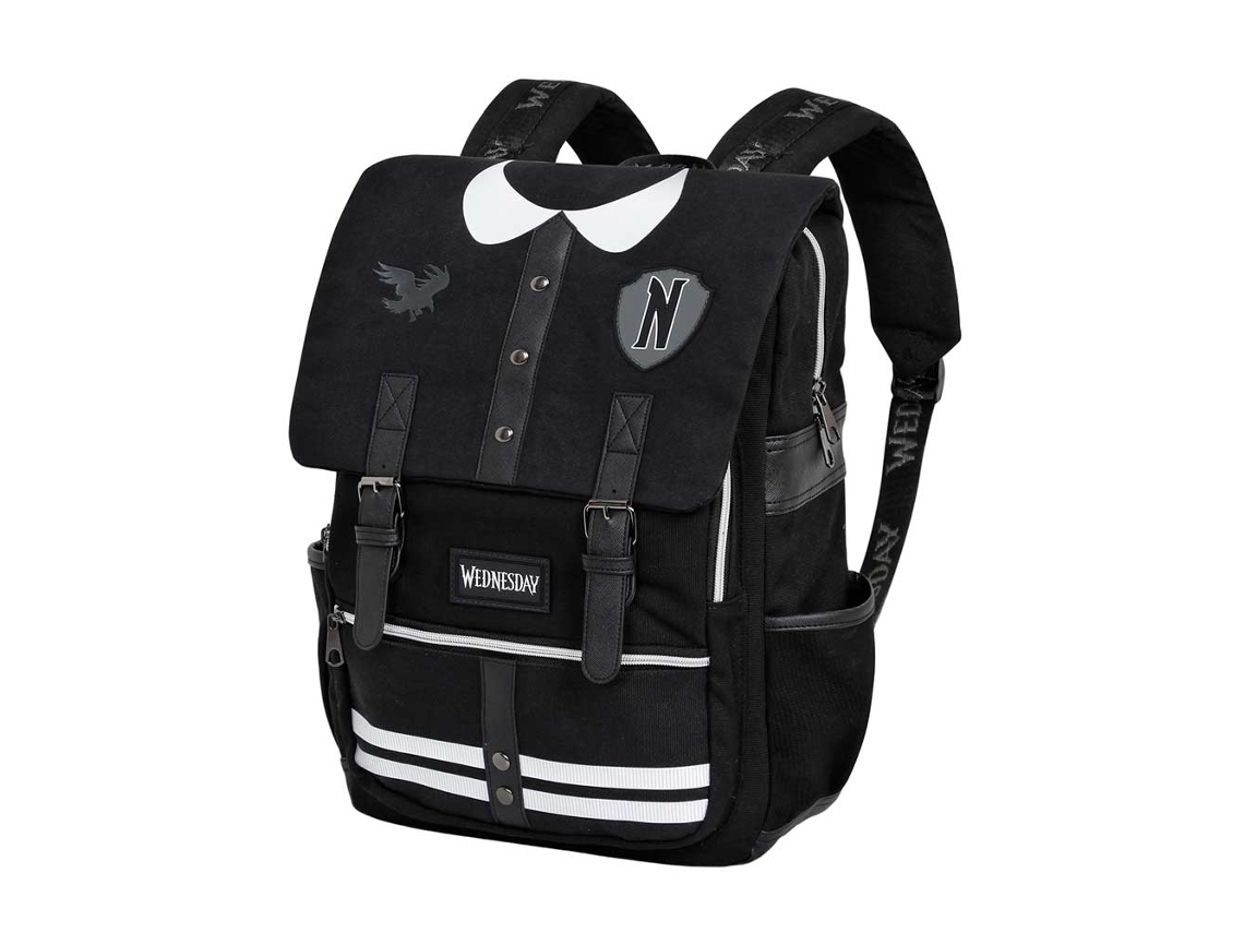Miércoles Varsity Mochila Oxford, Negro KARACTERMANIA