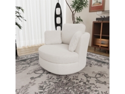 Sillón Xxl Moderno - 3 Cojines Independientes, Asiento Altamente Elástico - Ivory