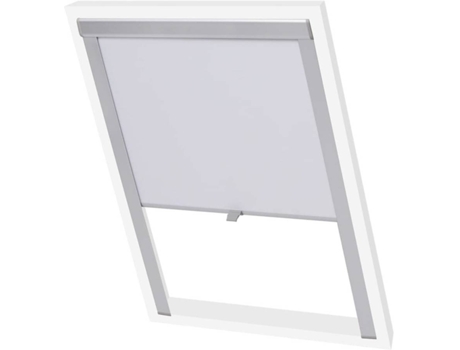vidaXL Persiana enrollable opaca blanca CK02