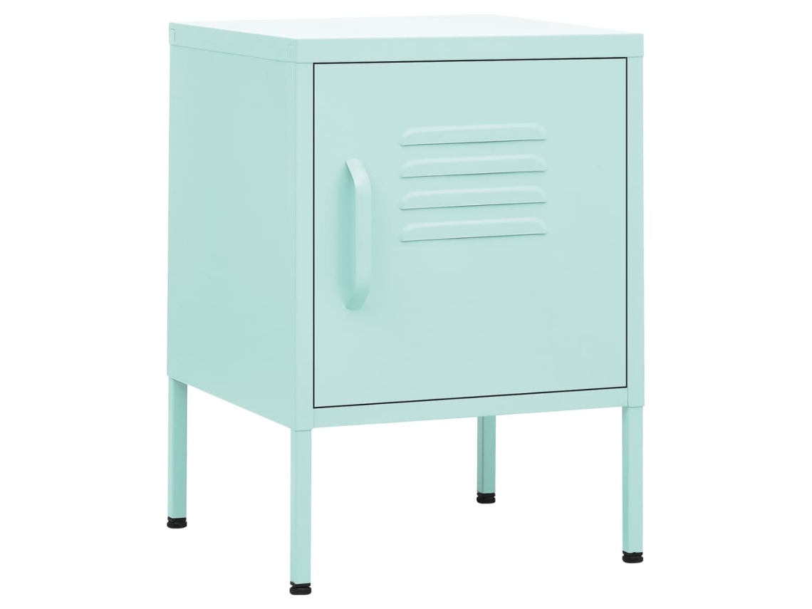 Maison Exclusive - Mesita De Noche Acero Verde Menta 35x35x51 Cm