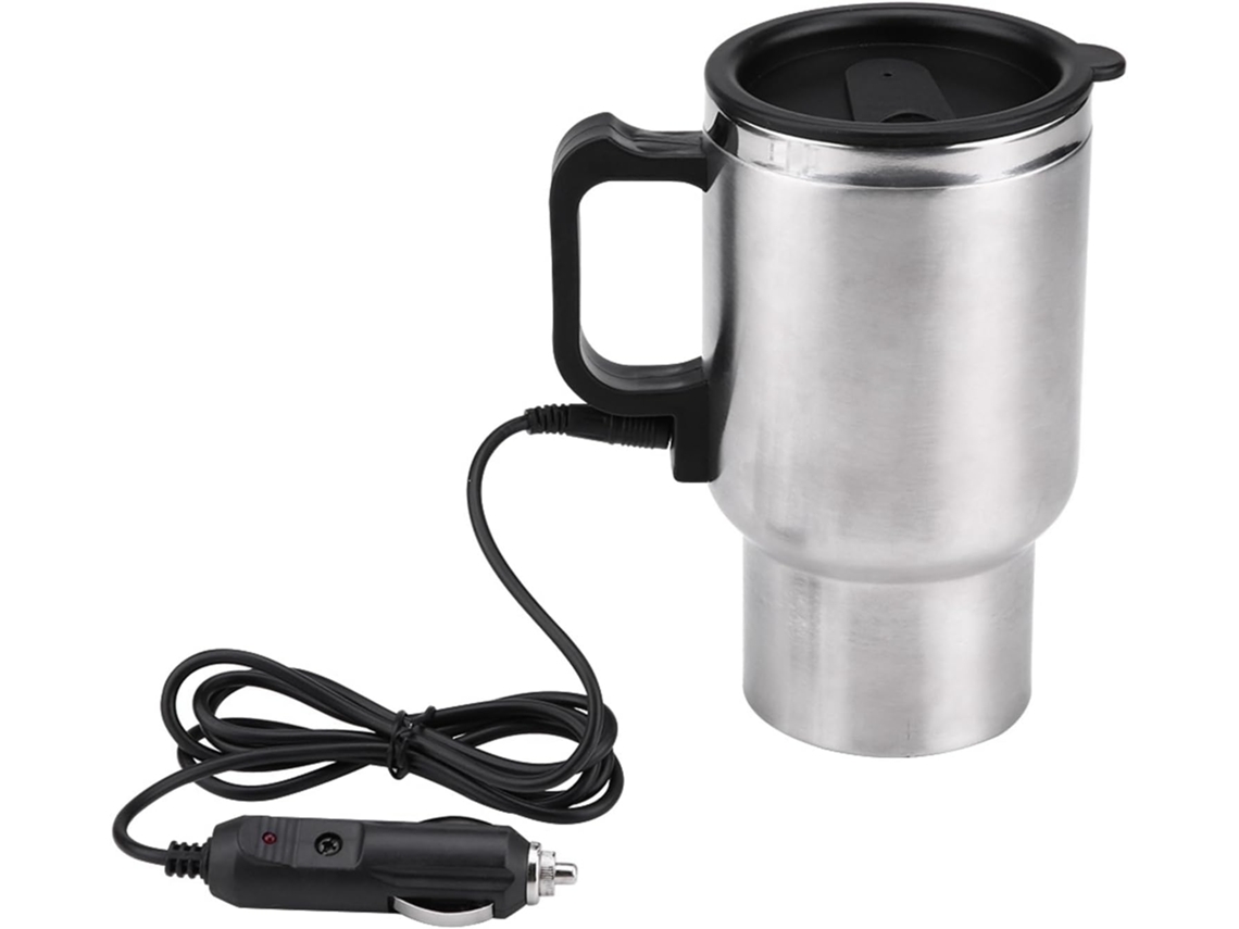 Taza Eléctrica Para Coche, 12v 450ml, Calentador Eléctrico De Tazas De Viaje De Acero Inoxidable, Taza Para Coche De Café Y Té