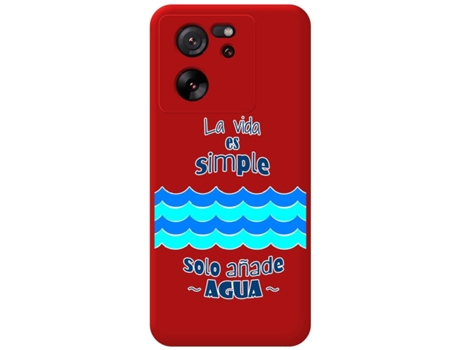 Funda para Xiaomi Xiaomi 13T TUMUNDOSMARTPHONE Silicona Líquida Rojo