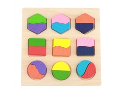 Juego De Juguetes Educativos De Madera, Bloques Geométricos, Rompecabezas Para Niños N.° 2