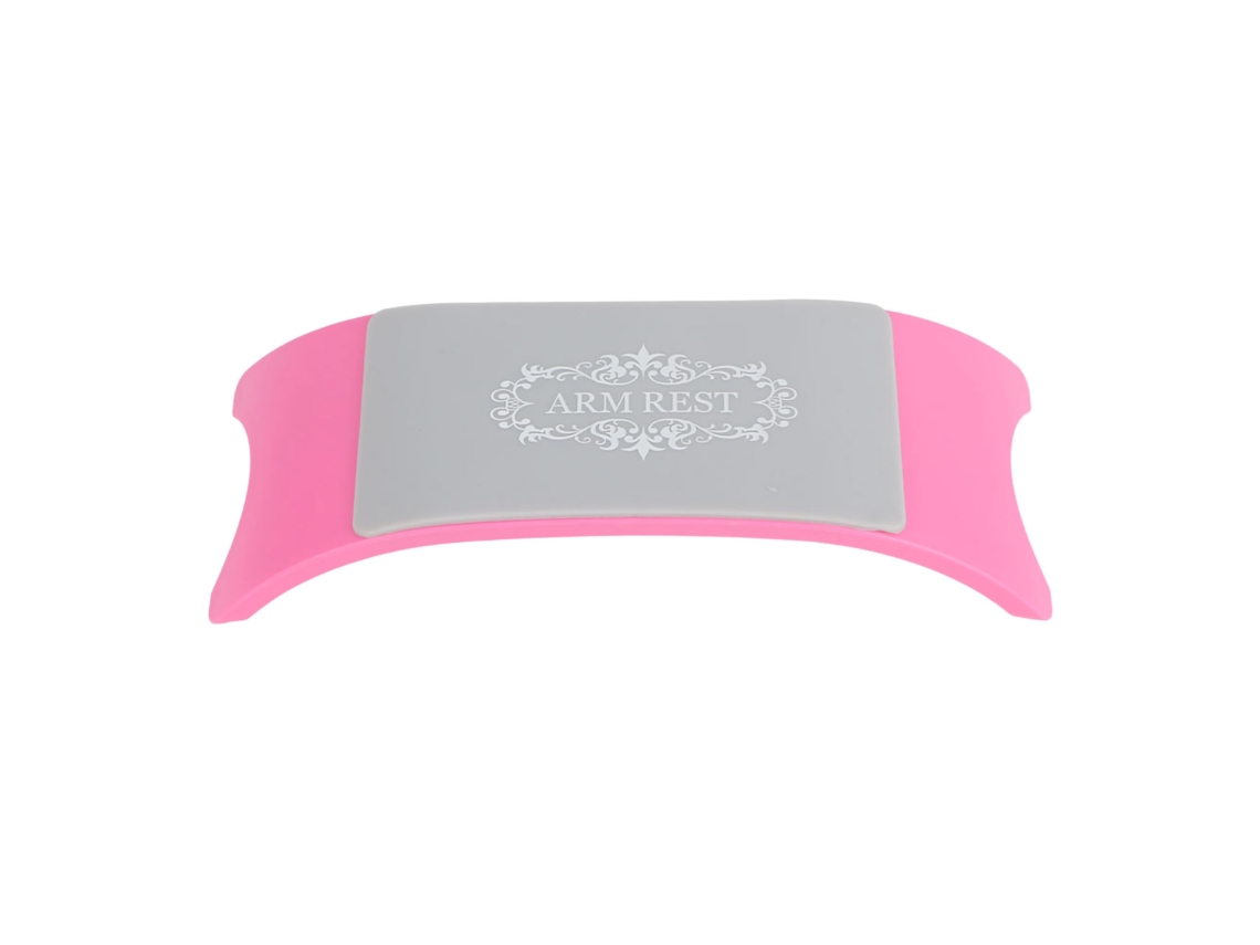 Apoio de pulso em silicone Rebe-cojim para mesa de manicure/papelaria, cor rosa.