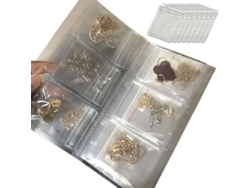 2026da-libro Organizador De Joyas Transparente Pvc Con 84/96/120 Compartimentos Antioxidante Para Anillos Pendientes Collares Como Se Muestra