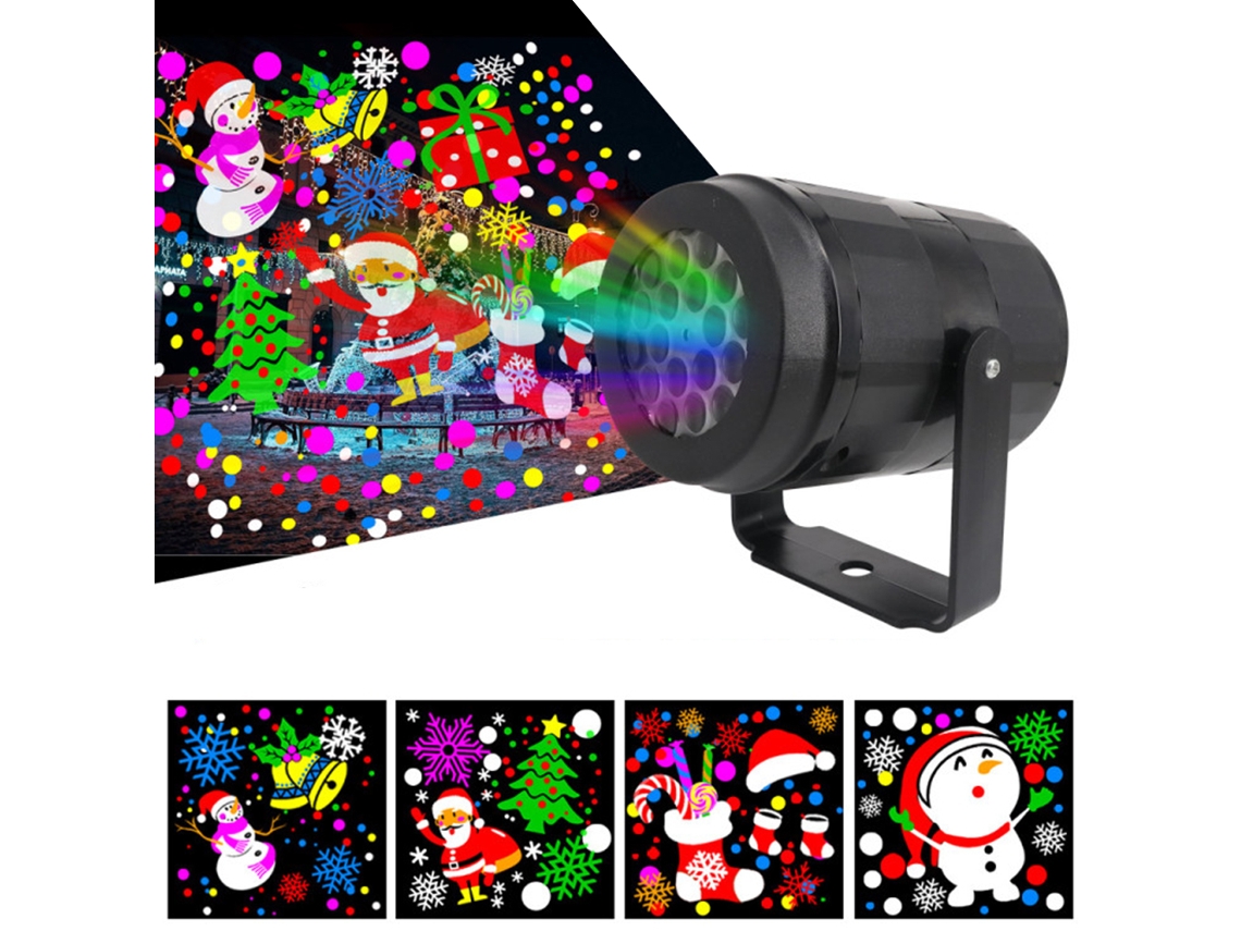 Lámpara Proyector Led Para Navidad, 16 Diseños Decorativos, Ideal Para Fiestas, Fácil De Usar (plug And Play), Certificada Por Ul, Ce Y Rohs.