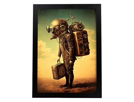 NACNIC Poster Nómada En Estilo Surrealismo Cinematográfico Ilustraciones Y Grabados De Historieta Abstracta Y Artística A4 Marcos Negros