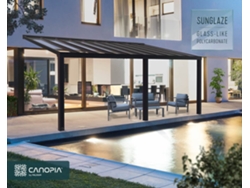 CANOPIA Pérgola Stockholm Premium Cubierta para Terraza de Aluminio 3,4X7,3 m Transparente