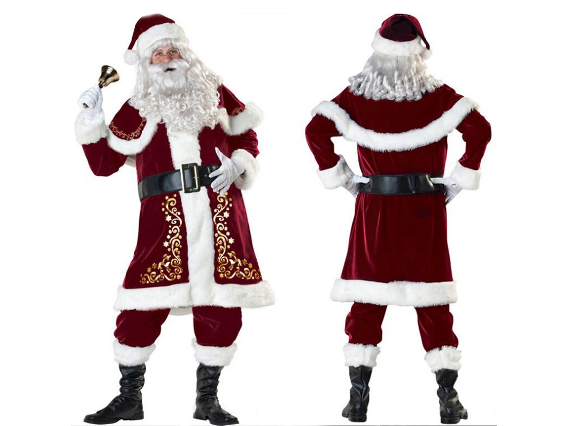 Disfraces de Navidad Ropa de Papá Noel Set Completo 4XL
