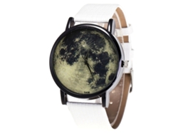 Reloj De Pulsera Unisex Con Correa De Piel Sintética - Movimiento De Cuarzo - Blanco