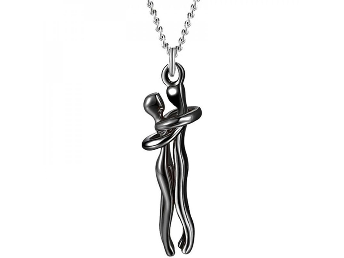 Colgante De Pareja Abrazo Exquisito Collar Mujer Moda Joyería Día San Valentín Bk3