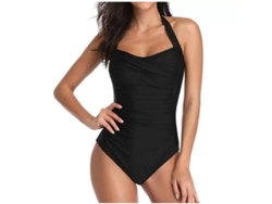 Maiô Monopiece Sexy 2021 Cor Solida Para Mulher, Leve E Durável, Ideal Para Praia E Viagens, Tamanho L Preto