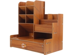 Caja Organizadora De Escritorio Apilable De Madera Para El Hogar Y La Escuela.