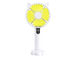 2026 Store-ventilador Usb Portátil De 4 Aspas 5 Velocidades Cargable Con Luz Nocturna Y Soporte Para Teléfono