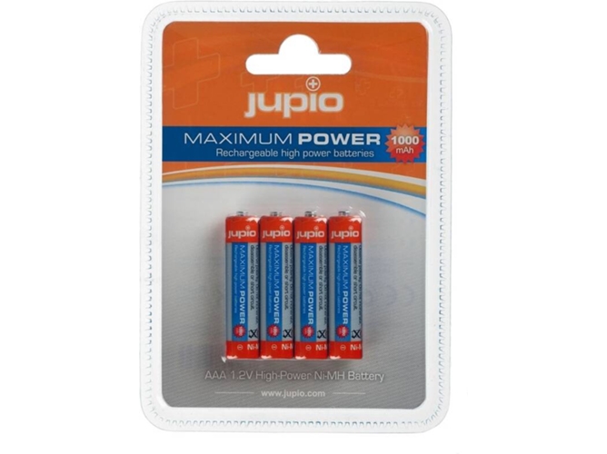 Pilas Recargables JUPIO HR03 BL4 JRB-AAA1000 (4 unidades)