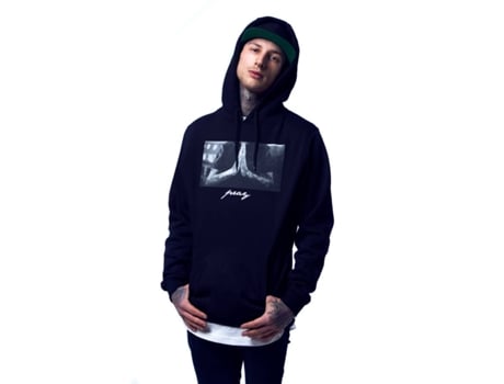 Sudadera MISTER TEE pray Poliéster Hombre (S - Negro)