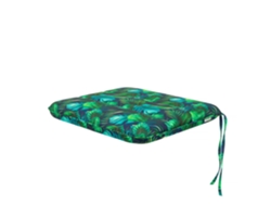 Cojín para Silla de Salón, Cocina, Comedor o Jardín para Interior y Exterior - 1 Pieza 50x43cm - Unilateral - Hoja Azul SALES CORE