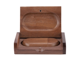 Pendrive De Memoria Usb 2.0 Ovalado De Madera 8g