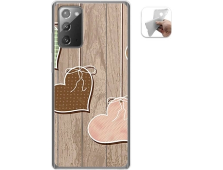 Carcasa Samsung Galaxy Note 20 TUMUNDOSMARTPHONE Corazones Madera Multicolor