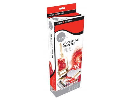 Set Oleo Con Caballete De Mesa 12X12 Ml