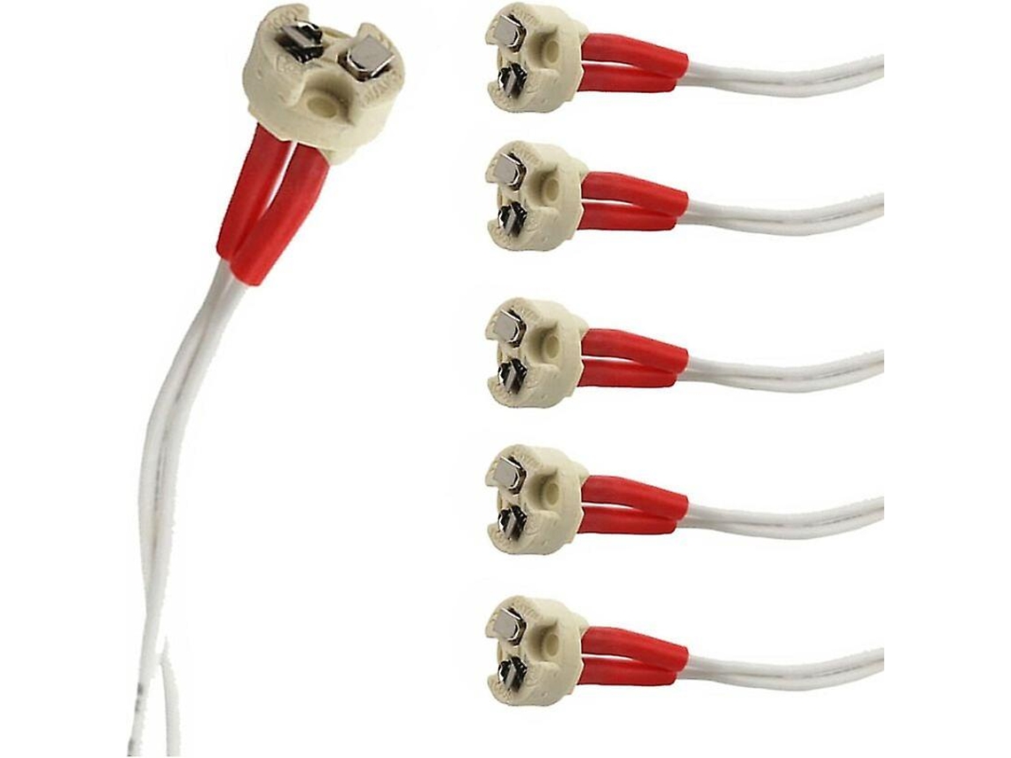 Rebe-6 Pack Base De Lámpara Mr16, Adaptador Conector 16cm Para Bombilla Cerámica Gu5.3 Cfl Halógena clase Energética A+
