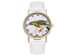 Elegante Reloj De Pulsera De Cuarzo Para Hombre Y Mujer - Blanco
