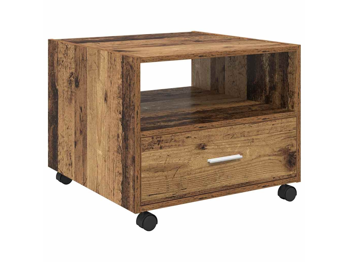 Maison Exclusive - Mesa De Café Con Cajón Madera Envejecida 55 X 55 X 45cm