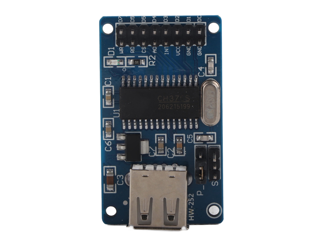 Módulo Usb Hw-252a Ch376 Para Memoria Usb Con Puerto Paralelo De 8 Bits Y Puerto Serie Asíncrono.