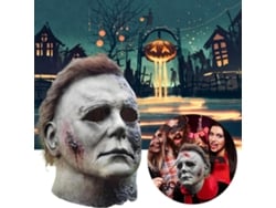 Rebe - Máscara facial de Halloween com cicatrizes de látex, decoração e acessório para Carnaval, Páscoa e bailes de máscaras.