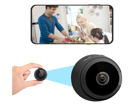 Detector de cámara oculta - Cámara WiFi 1080P para la seguridad de la oficina en el hogar, negro BISBISOUS