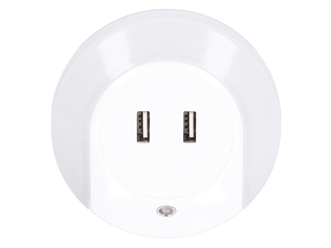 Rebe-lámpara Nocturna Con Sensor Led Cargador Usb Doble Para Dormitorio Luz De Inducción Redonda