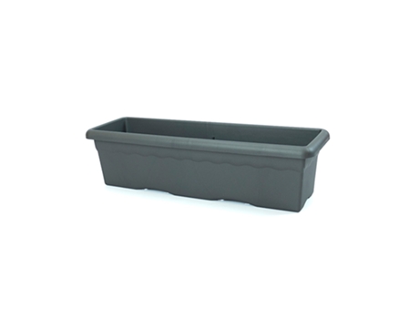 PLASTIKEN TERRA - Jardinera Rectangular, Medida 60 cm 33L. Antracita