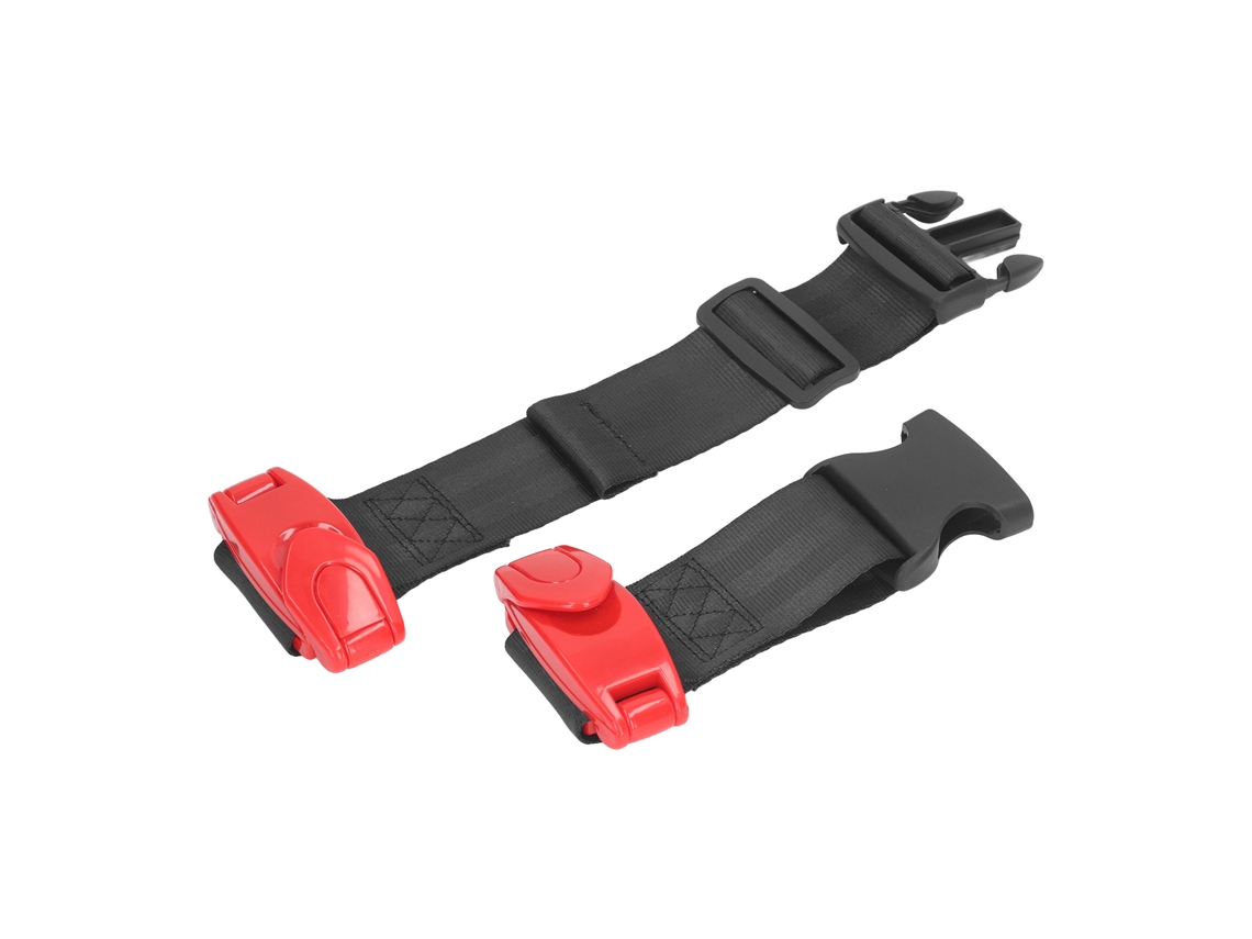 Regulador De Cinturón De Seguridad Infantil De Nailon Suave Ajustable - Rojo