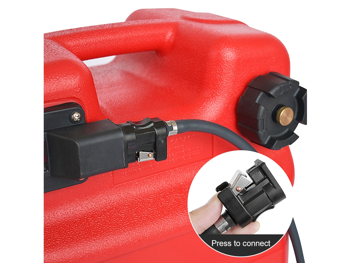 Manguera De Combustible Para Embarcaciones Con Bomba Manual, 300 Cm, Conectores, Compatible Con Motores Fueraborda De Hasta 85 Cv.