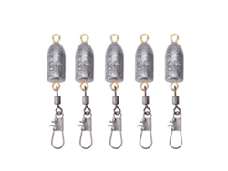 5pcs Bolsa Plomo Pesca Duradero Forma Bala Accesorios Pesca Herramientas (20g)