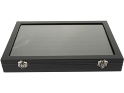 Joyero Portátil Negro Ventana Transparente Amplio Versátil Guardar Collares Anillos Pulseras Organizador Joyas