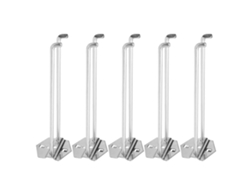 5 Ganchos De Acero Galvanizado Para Guardar Llaves Ajustables En El Taller (3-5 Kg, 200 X 6 Mm)