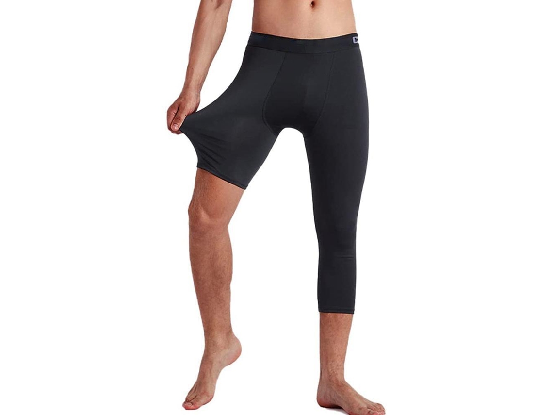 Omni-2026pantalones Compresión De Una Pierna 3/4 Para Hombres Leggings Deportivos Sec Gym Ropa De Entrenamiento Secado Rápido