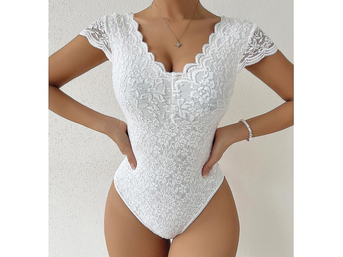 2026-body Malla Sin Mangas Para Mujer Cuello V Profundo Casual Slim Camiseta
