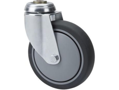 Rueda giratora agujero m12 20m125cp-pgaisb goma gris eje bolas ALEX