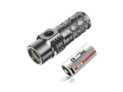 Linterna de aleación de titanio y plata - Lumintop Thormini 700m Linterna Lep de largo alcance fabricada en titanio y aluminio con batería 18350, haz de disparo de largo alcance.